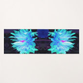 Atemberaubend Aqua Blue und Green Cactus Dahlia Yogamatte (Vorderseite (Horizontal))