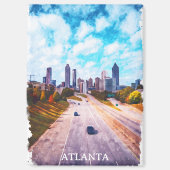 Atemberaubend Atlanta Georgia Travel Skyline Water Magnet (Vorderseite)