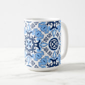 💙 Atemberaubend-Azulejos Kaffeetasse (VorderseiteRechts)