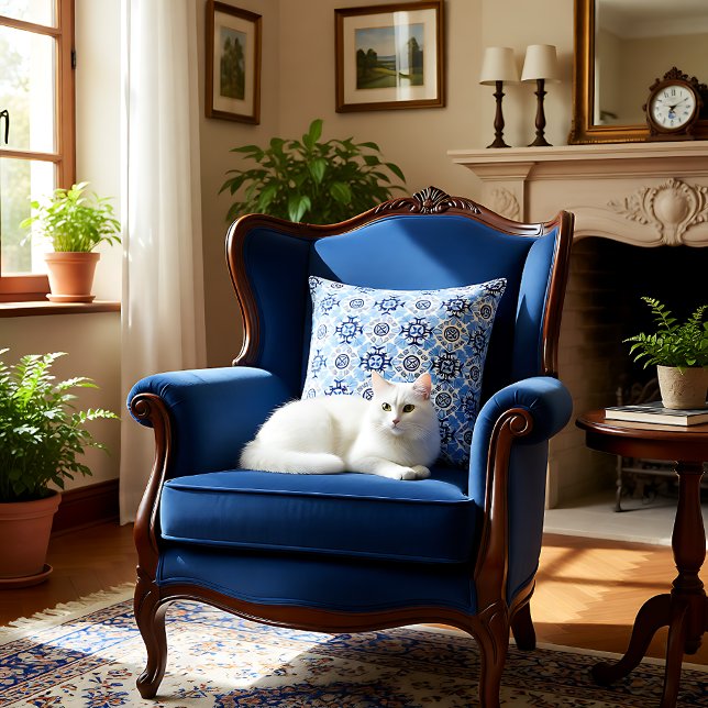 💙 Atemberaubend-Azulejos Kissen (Stunning blue Azulejos Throw Pillow)