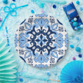 💙 Atemberaubend-Azulejos Pappteller (Party)