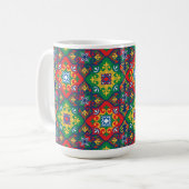 Atemberaubend 💚 ❤️ 💛 Azulejos Platz Kaffeetasse (Vorderseite Links)