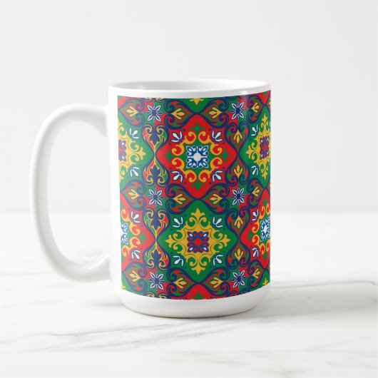 Atemberaubend 💚 ❤️ 💛 Azulejos Platz Kaffeetasse (Links)