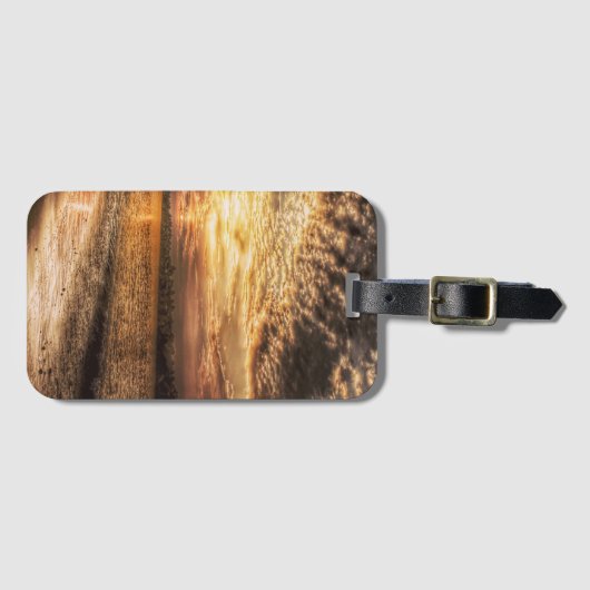 Atemberaubend Beach Sunrise Gepäckanhänger (Vorderseite (Horizontal))