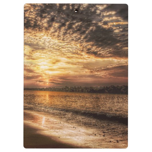 Atemberaubend Beach Sunrise Klemmbrett (Rückseite)