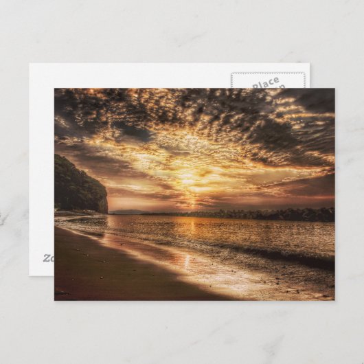 Atemberaubend Beach Sunrise Postkarte (Vorne/Hinten)