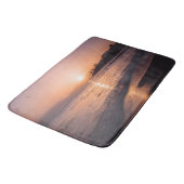 Atemberaubend Beach Sunset Badematte (Schrägansicht)