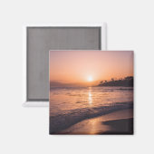 Atemberaubend Beach Sunset Magnet (Vorderseite/Rückseite)