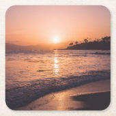 Atemberaubend Beach Sunset Rechteckiger Pappuntersetzer (Vorderseite)