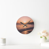 Atemberaubend Beach Sunset Runde Wanduhr (Zuhause)