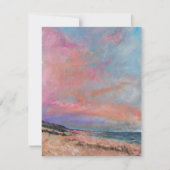 Atemberaubend Beach Sunset Watercolor Art Note Car (Vorderseite)