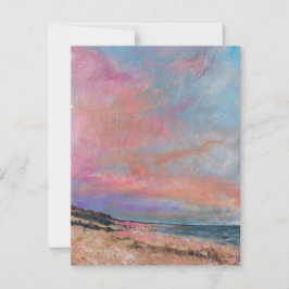 Atemberaubend Beach Sunset Watercolor Art Note Car
