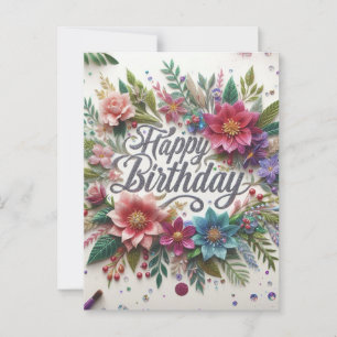 Atemberaubend Beauty Floral Geburtstag Postkarte