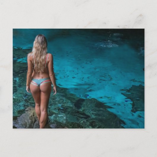 Atemberaubend Bikini Beauty Fotokarte Postkarte (Vorderseite)