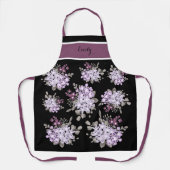 Atemberaubend Black and Plum Wildblume Bouquet Sch Schürze (Vorderseite)