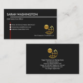 Atemberaubend Black Intercepting Lines Owner CEO Visitenkarte (Vorne/Hinten)