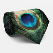 Atemberaubend Black Peacock Krawatte (Gerollt)