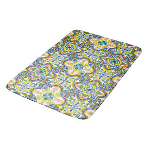 💛 💙 Atemberaubend-blau-gelb Azulejos Badematte