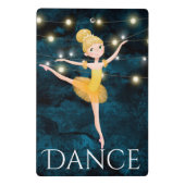 Atemberaubend Blond Ballerina Blue Background und Mini Klemmbrett (Rückseite)