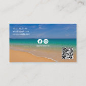 Atemberaubend Blue Beach Waves Fotograf Visitenkarte (Rückseite)