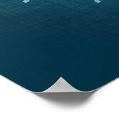 Atemberaubend Blue Boho Snowflake Poster (Ecke)