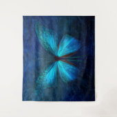Atemberaubend Blue Butterfly Wandteppich (Vorderseite)