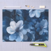 Atemberaubend Blue Floral Seidenpapier (Handwerk)