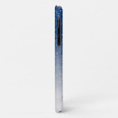 Atemberaubend Blue Glitzer Ombre Marble Monogram Case-Mate iPhone Hülle (Hinten/Links)