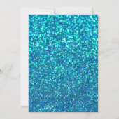 Atemberaubend Blue Glitzern Starfish Geburtstag Einladung (Rückseite)