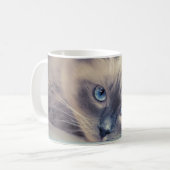 Atemberaubend Blue Mit Augen Ragdoll  Cat Kaffeetasse (Vorderseite Links)