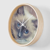 Atemberaubend Blue Mit Augen Ragdoll ‎ Cat Uhr (Winkel)