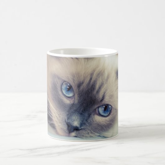 Atemberaubend Blue Mit Augen Ragdoll Cat Verwandlungstasse (Mittel)