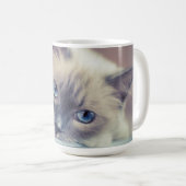 Atemberaubend Blue Mit Augen Ragdoll  Kaffeetasse (VorderseiteRechts)