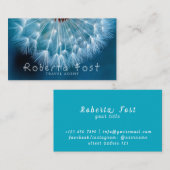 Atemberaubend Blue Travel Agent Dandelion Design Visitenkarte (Vorne/Hinten)