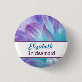 Atemberaubend Blue und Lila Wedding Dahlia A08 Button