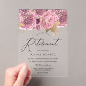 Atemberaubend Blush Pink Floral Gold Rente Party Acryleinladungen (Insitu (Handheld))