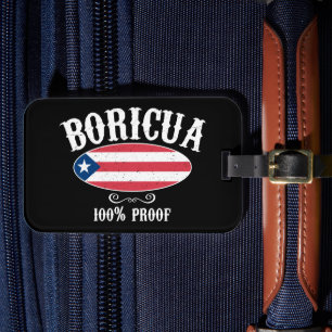 Atemberaubend Boricua Puerto Rico 100 % Gepäckanhänger