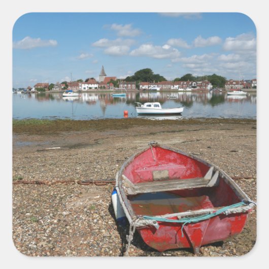 Atemberaubend Bosham Harbour England Quadratischer Aufkleber (Vorderseite)
