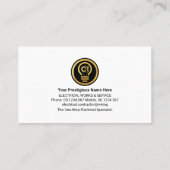 Atemberaubend Bright Red Bulb Power Visitenkarte (Rückseite)