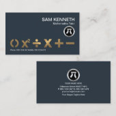 Atemberaubend Bronze-Mathematik-Symbole Mathematik Visitenkarte (Vorne/Hinten)