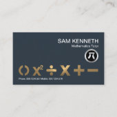 Atemberaubend Bronze-Mathematik-Symbole Mathematik Visitenkarte (Vorderseite)