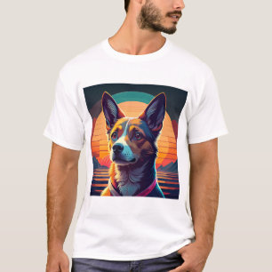 atemberaubend bunt von Hunde-Cartoon T-Shirt