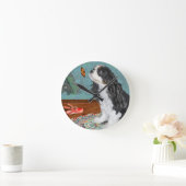 Atemberaubend Cavalier Spaniel Wall Clock Runde Wanduhr (Zuhause)