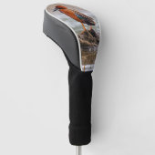 Atemberaubend Cinnamon Aquamarin Duck on Rock Golf Headcover (angewinkelt)