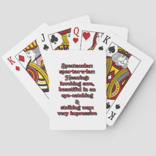 Atemberaubend: Definition spec·tac·u·lar Spielkarten