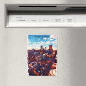 Atemberaubend Denver Colorado Stadtansicht Magnet (In Situ (Geschirrspüler))