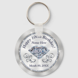 Atemberaubend Diamond Cheap 100. Geburtstagsparty  Schlüsselanhänger