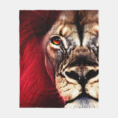 Atemberaubend Fierce Wilderness Male Lion Fleecedecke (Vorderseite)