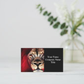 Atemberaubend Fierce Wilderness Male Lion Visitenkarte (Stehend Vorderseite)