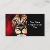 Atemberaubend Fierce Wilderness Male Lion Visitenkarte (Vorderseite)